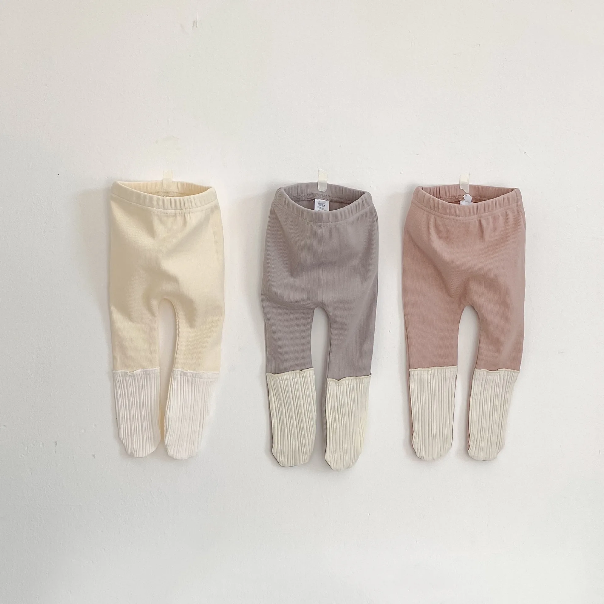 2025 Autumn New Baby Girl Cotton Leggings Cute Toddler Pants Infant Girl Patchwork Leggings Newborn Trousers 0-24M