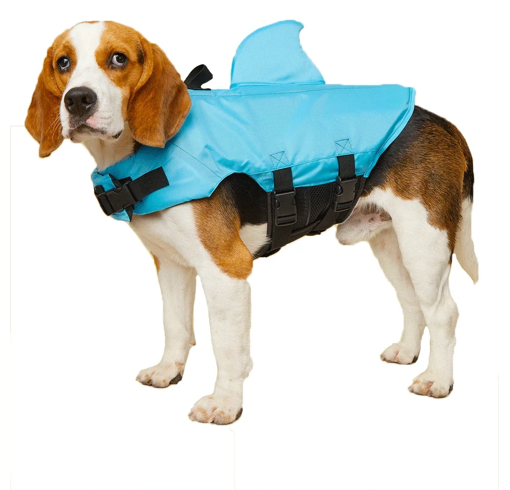 2026 Shark Fin Dog Life Jacket Enhanced Buoyancy Small Dogs Swimming Clothes Safety Vest with Handle for Dogs Surfing view 6
