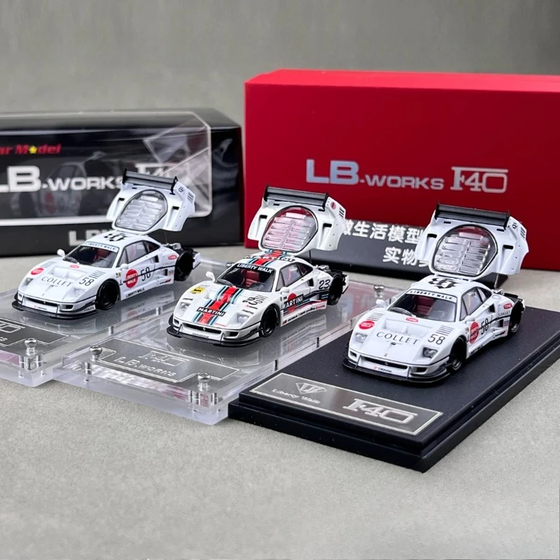 1-64jump-horse-f40lbwk-widebody-modificationalloy-cast-miniature-replica-car-modelideal-gift-for-friends-on-special-occasions