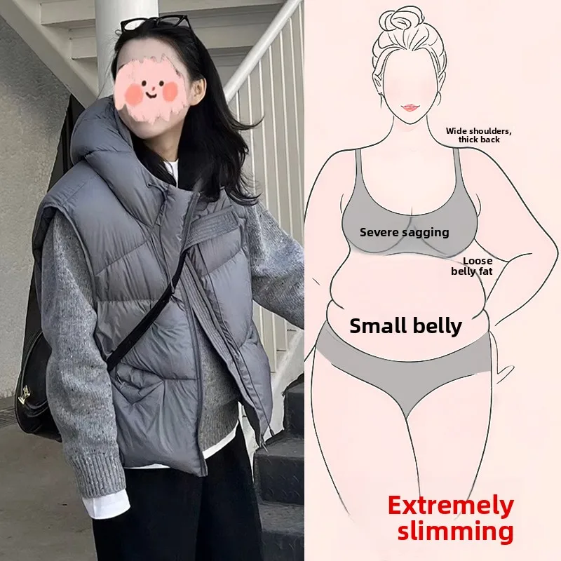 

Осенне-зимний утепленный повседневный теплый хлопковый жилет для женщин больших размеров, элегантный укороченный свободный фасон, модная верхняя одежда, куртка