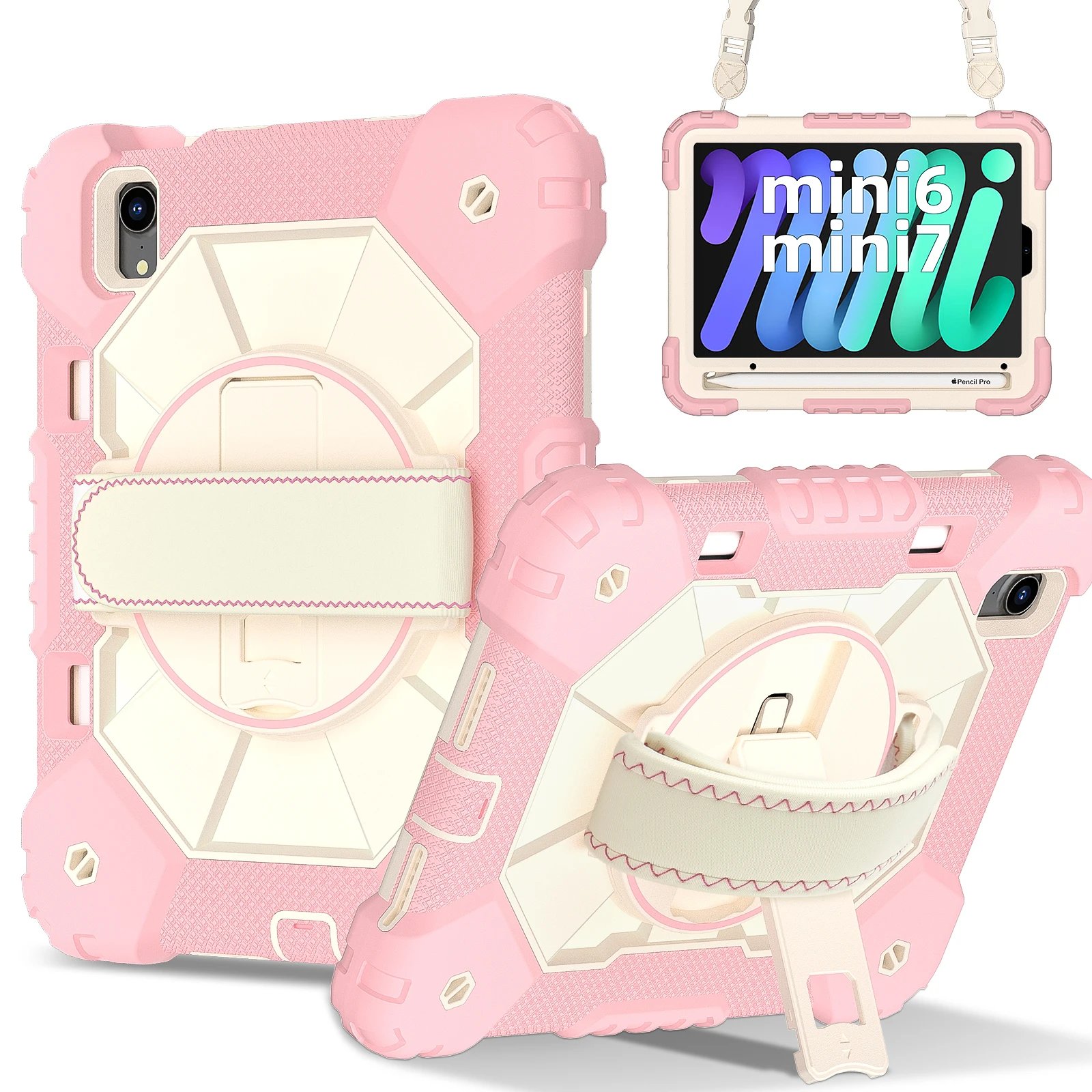 

Tablet Protective Case A2 Model Suitable for iPad Mini 6/Mini 7 with Satchel Stand 10 Colors Available