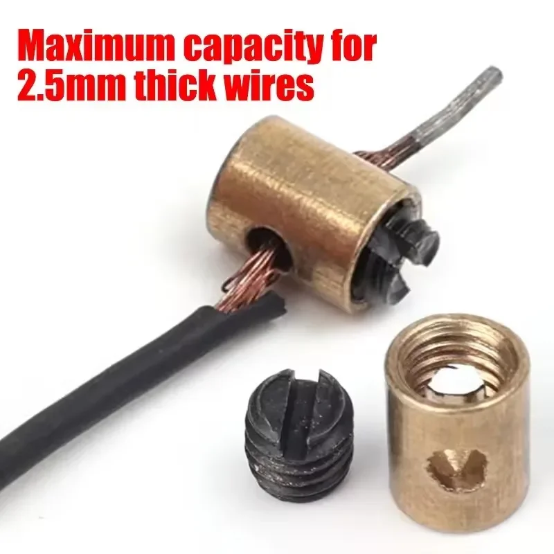 5/10Pcs Motorcycle Throttle Cable Core Brake Bolt Pin Gold Color Motocross Beach Bike Throttle Pull Cable Brake Stop Bolt Pin