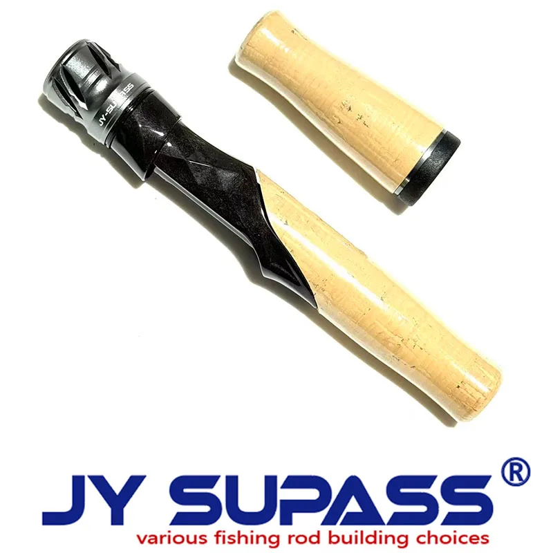 JY SUPASS BMS carbon reelseat fishing rod custom ultra light carbon Reel Seat cork handle set diy fishing rod kit