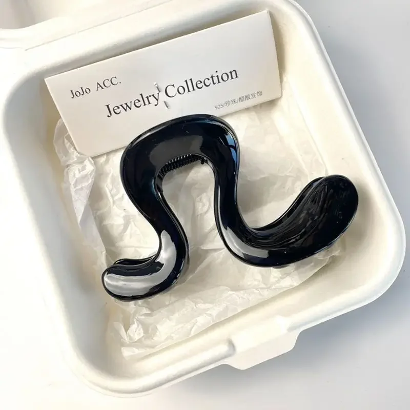 

Shark Clip Hair Claw for High Ponytail, Disc Hair Clip, Non-Slip Hairpin, Loose Feel Hair Accessories Women Girls 머리핀