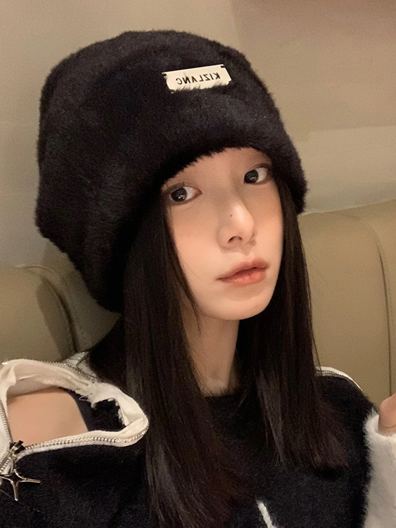 Winter New Pile Cap Women's Sweet Furry Hat Trendy Internet Celebrity Same Style Fashionable Warm and Cute Cold Hat