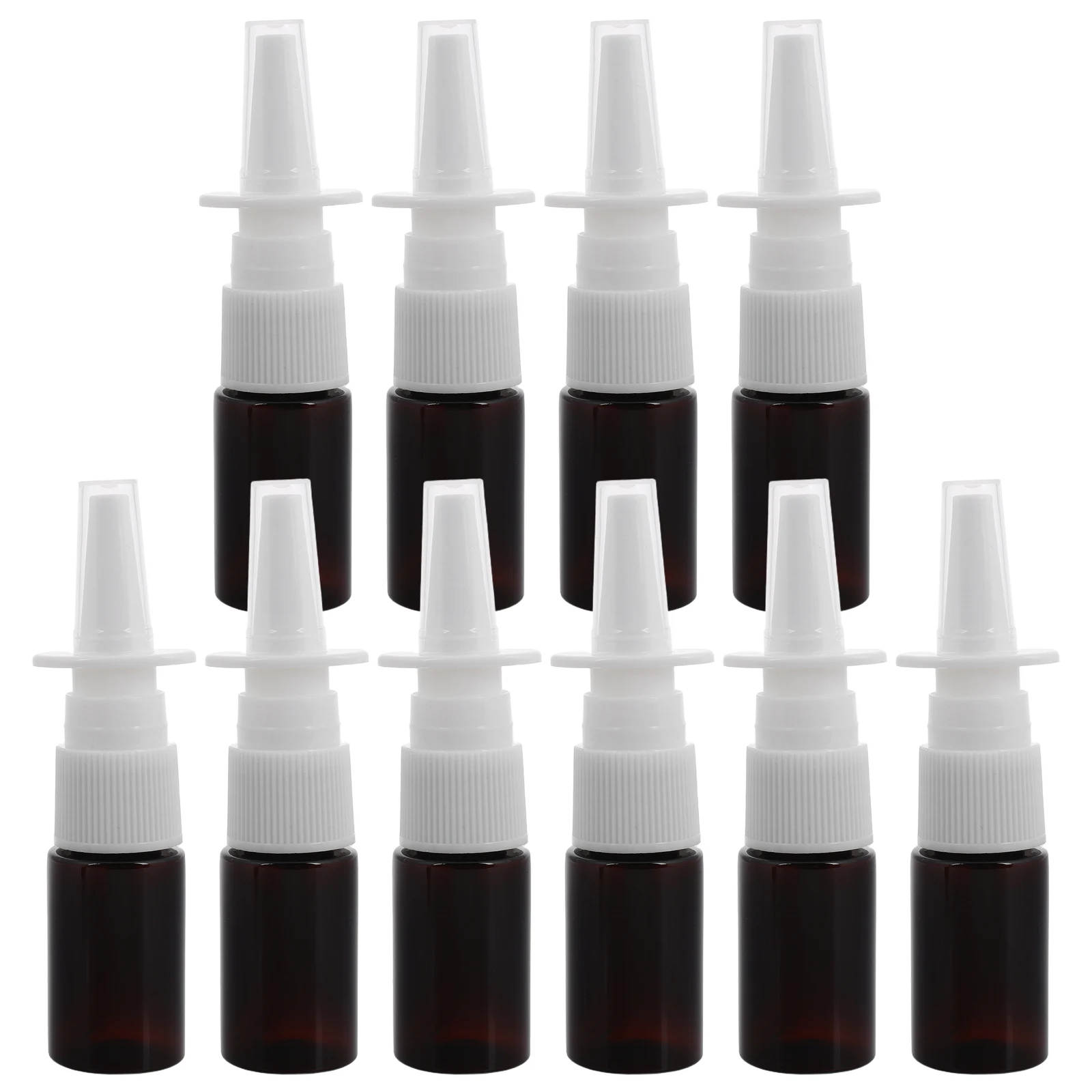 

10ml Empty Bottles Plastic Brown Clean Nasal Spray Fine Mist Saline Wash Dispenser Container Medical Case Water Pot