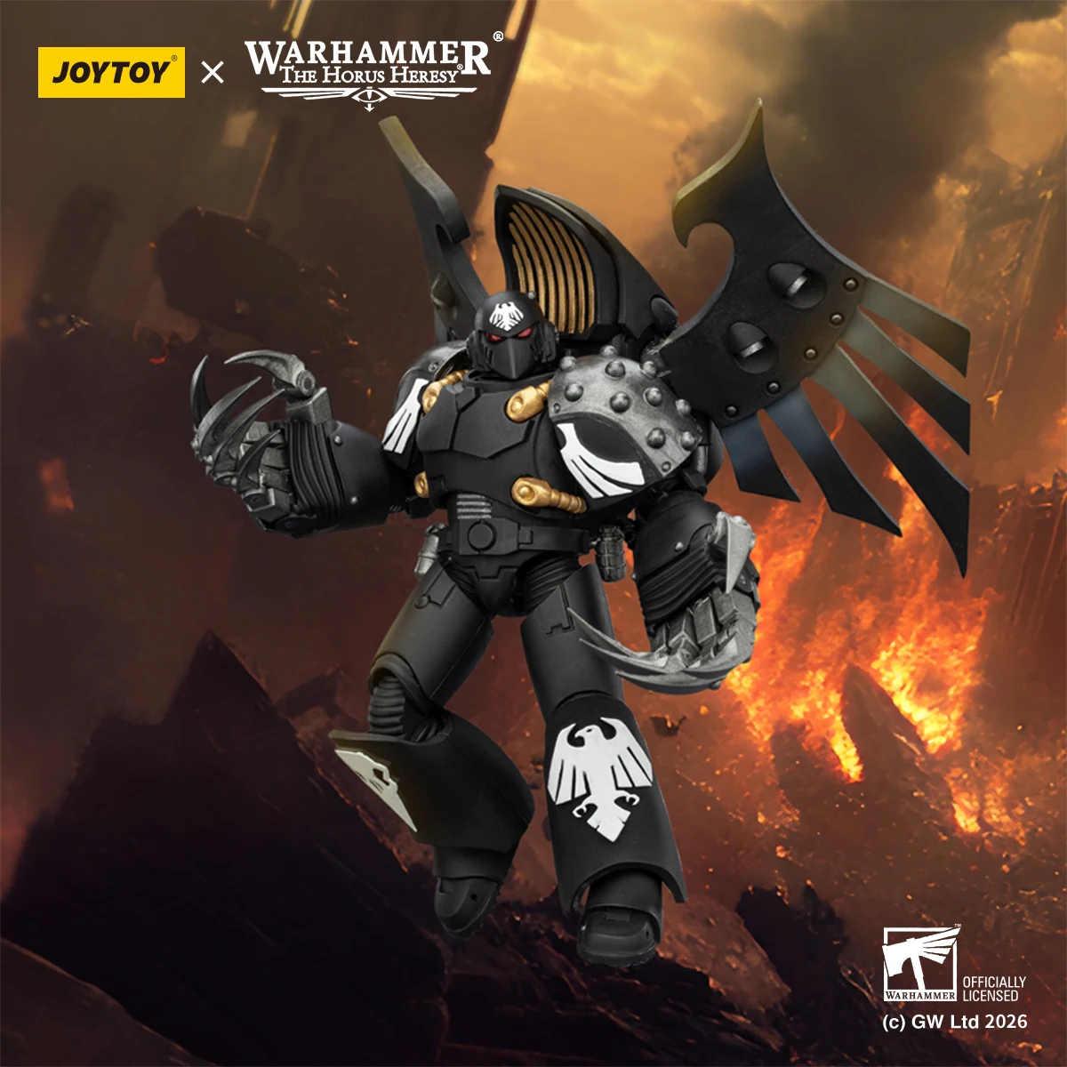 【24 Hours Delivery】JOYTOY Warhammer 40K Raven Guard Dark Fury Mor Deythan Shade MK III Tactical Legionary 1/18 Anime Figure