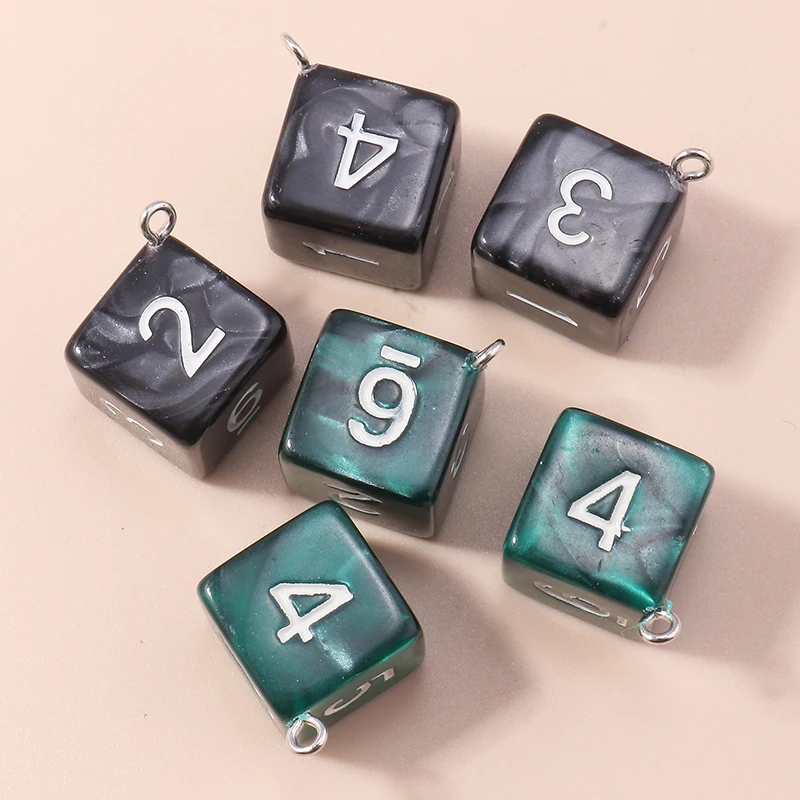 Leslie 5 teile/satz Acryl Würfel Spiel Requisiten Pädagogisches Spielzeug Facettenreiche Digitale Würfel für DIY Schmuck Machen Zubehör – Detail 10
