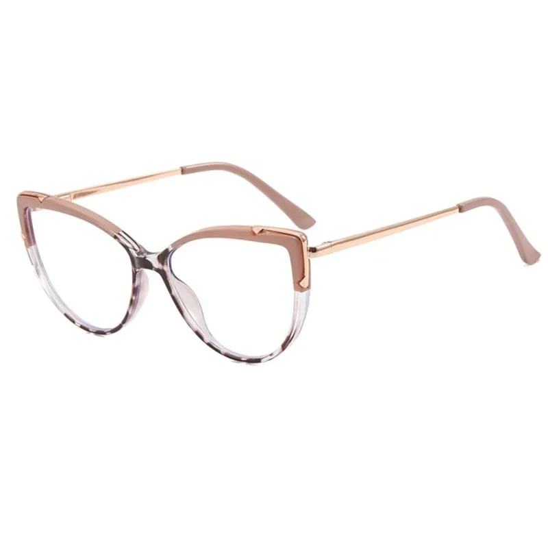 Retro Fashion Anti Blue Light Cat Eye Glasses Frame for Women TR90 High Quality Clear Lens Reading Trending Eyeglassses Очки