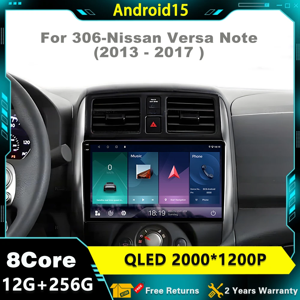 

Android 15 Carplay Car Radio for Nissan Versa Note 2013-2017 auto carplay Multimedia Navigation no 2din DVD 4G WIFI GPS ead Unit