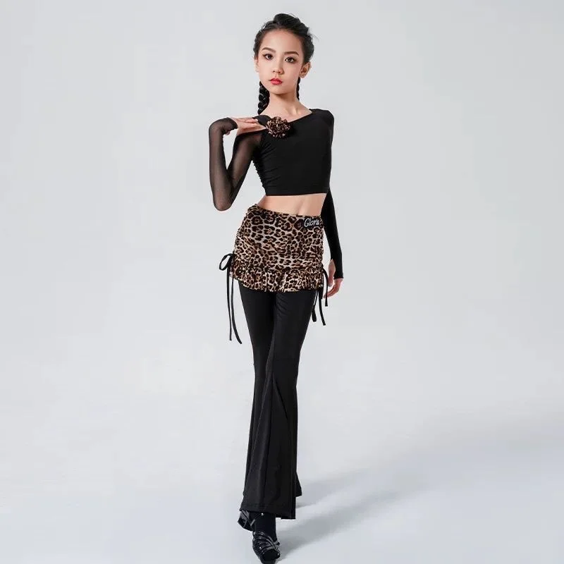 

standard dance dress dance costume black gymnastic leopard print sexy adult women's pants dance bodysuit latin dancing dresses