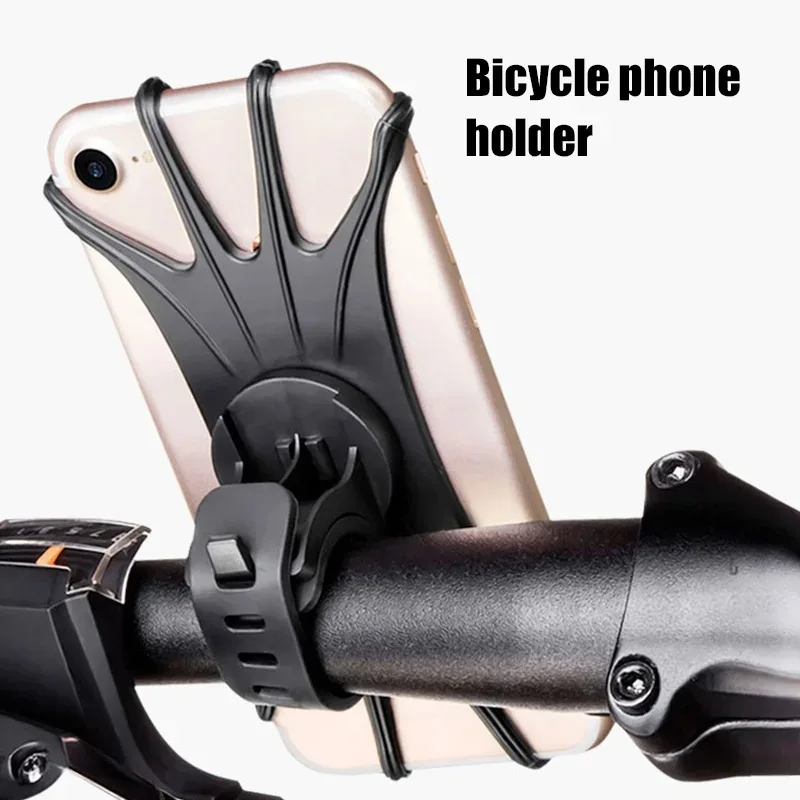 

360 Rotatable Bicycle Phone Holder Motorcycle Stand Bracket Silicone GPS Support For Iphone 11 Xiaomi 10 Huawei P40