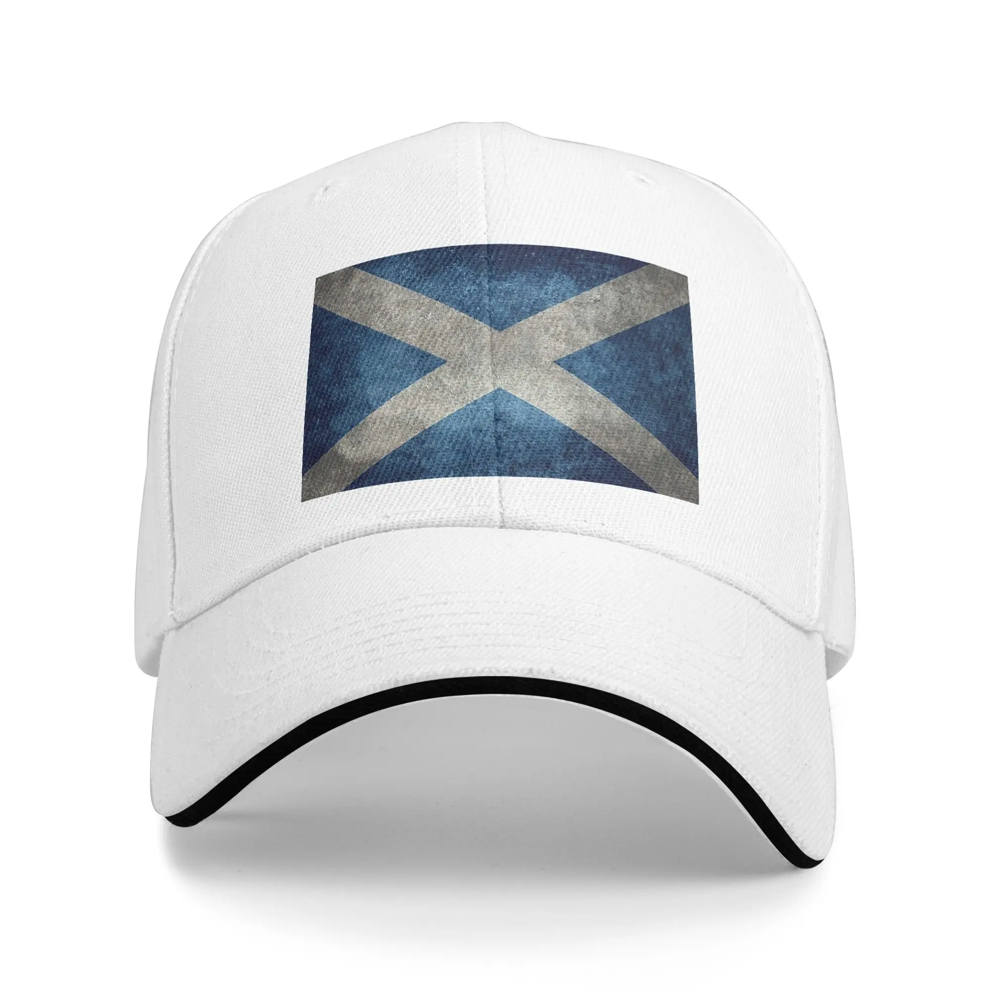 Flag Of Scotland - Grungy Vintage Version Cap Baseball Caps Adjustable Hat Hip Hop Summer Unisex Baseball Hats Customizable