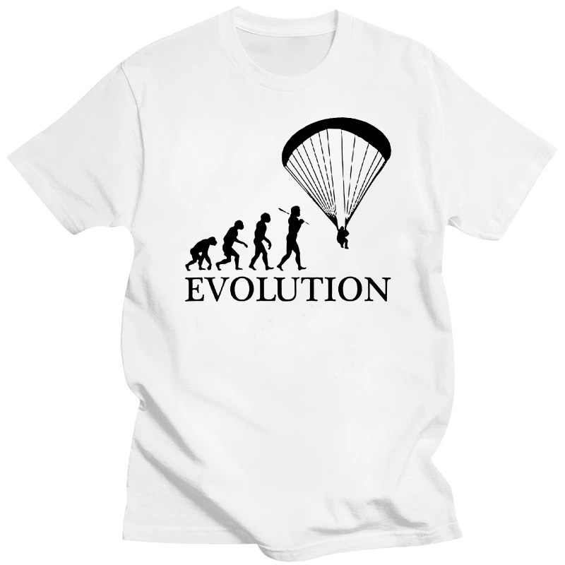 Paraglider Evolution Of Man Mens T-Shirt Tee Top Gift Unisex Loose Fit Tee Shirt