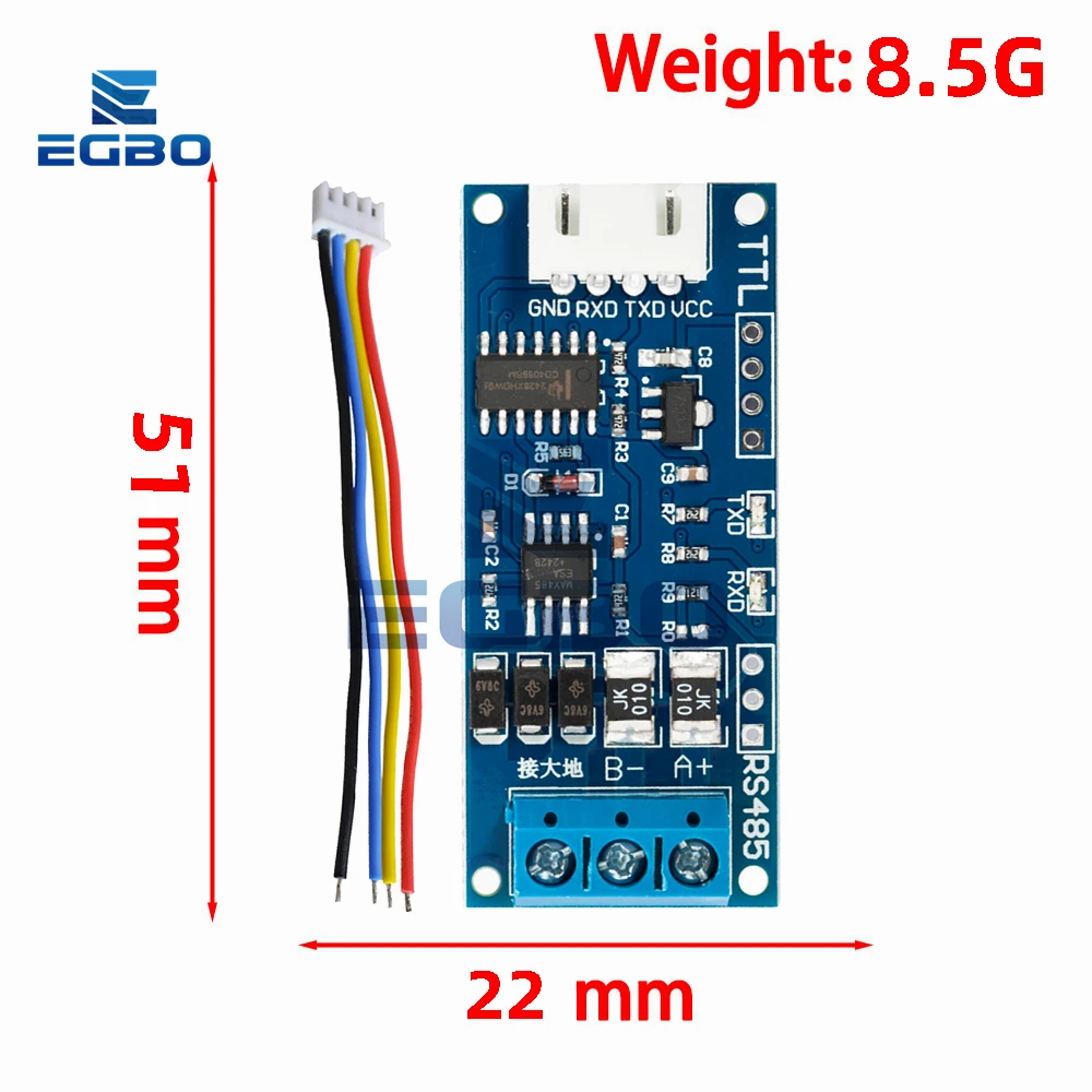 EGBO TTL to RS485 Converter 3.3V/5.0V Hardware Automatic Control Converter Module For Arduino for Arduino AVR