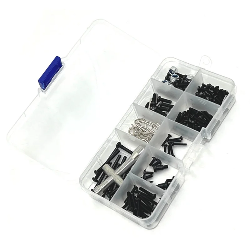 ABZZ-159 قطعة ترقية المعادن التحديثية المسمار أداة صندوق ل SCY 1/16 16101 16201 Q130A Q130B RC قطع غيار السيارات