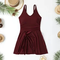 Solid Plus Size Drees Swimwear Women Strapped Large Dress One Piece Swimsuit Brazilian Chubby Big Bathing Suit Beachwear - Image 3