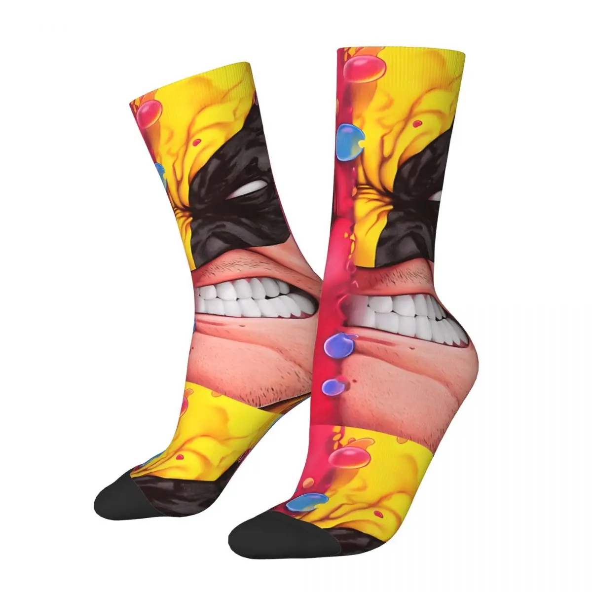 Vintage Logan And Wade Men's Socks Unisex Disney Marvel Deadpool & Wolverine Film Harajuku Seamless Printed Novelty Crew Sock