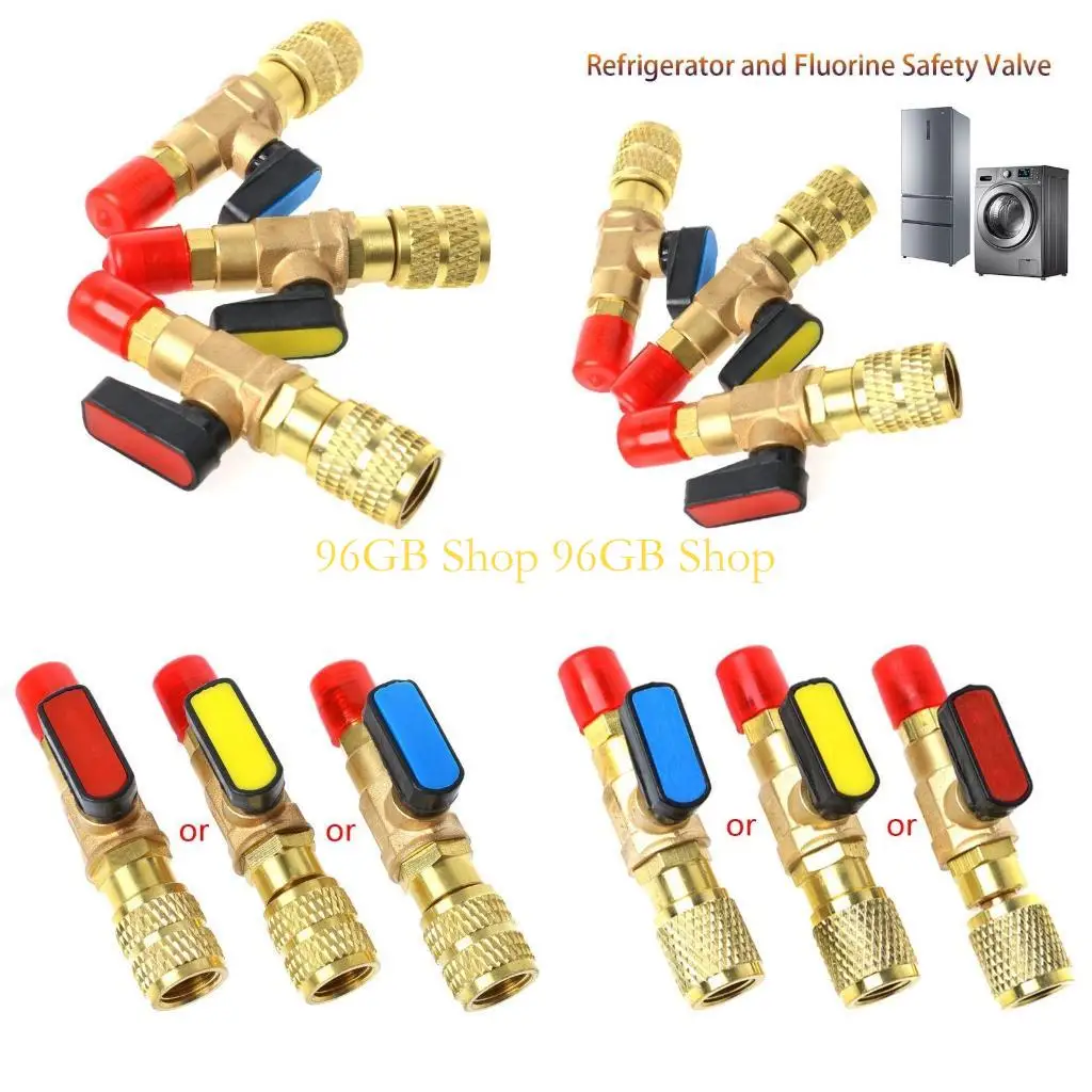 

96 ГБ 1/4 "мужчины до 5/16" Женский SAE R410A Хладагент Прямой мяч для клапана AC charg