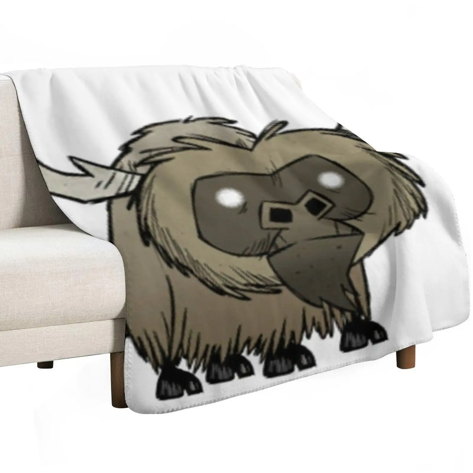 Don't Starve Beefalo Throw Blanket Luxurious Soft Fuzzy Blanket for Sofa Bed