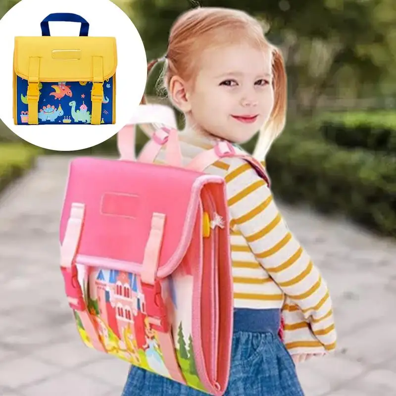 Preschool Activity Board Basic Life Skills Boards Backpack Design Sensory Sensory Toy For Easy Learning Lightweight Preschool