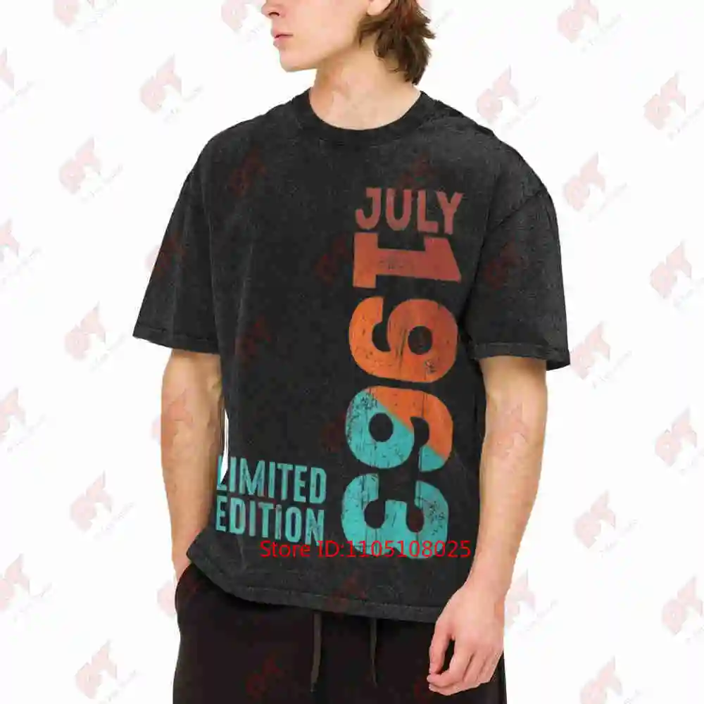 July 1963 Retro Vintage Since 1963 Vintage Washed Tee Pure Cotton T-Shirt