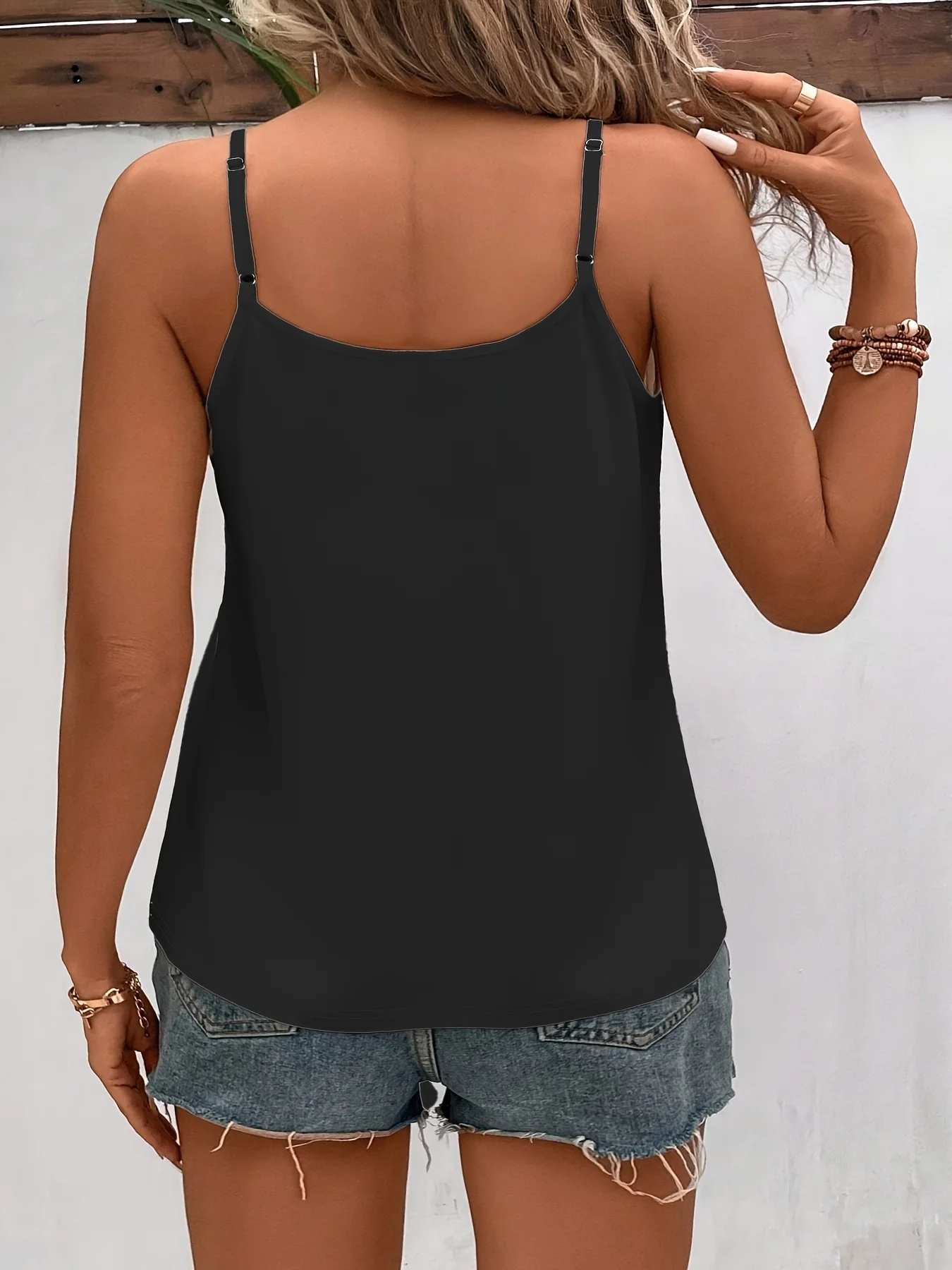 Plus Size Women's Wavy V-Neck Sleeveless Tank Top Summer Vest Lightweight Casual Style image 5