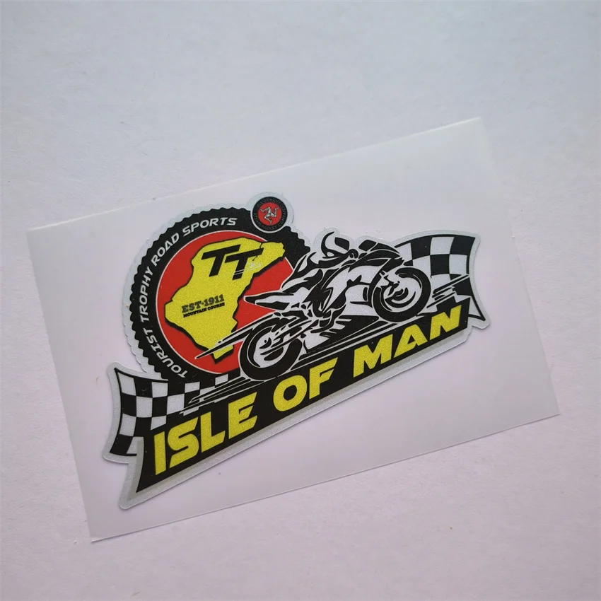 Reflective Isle Of Man TT  Stickers Tourist Trophy  Races Sport Decals Vinyl Motorcycle IOM Manx  T/T For Superbike Scooter