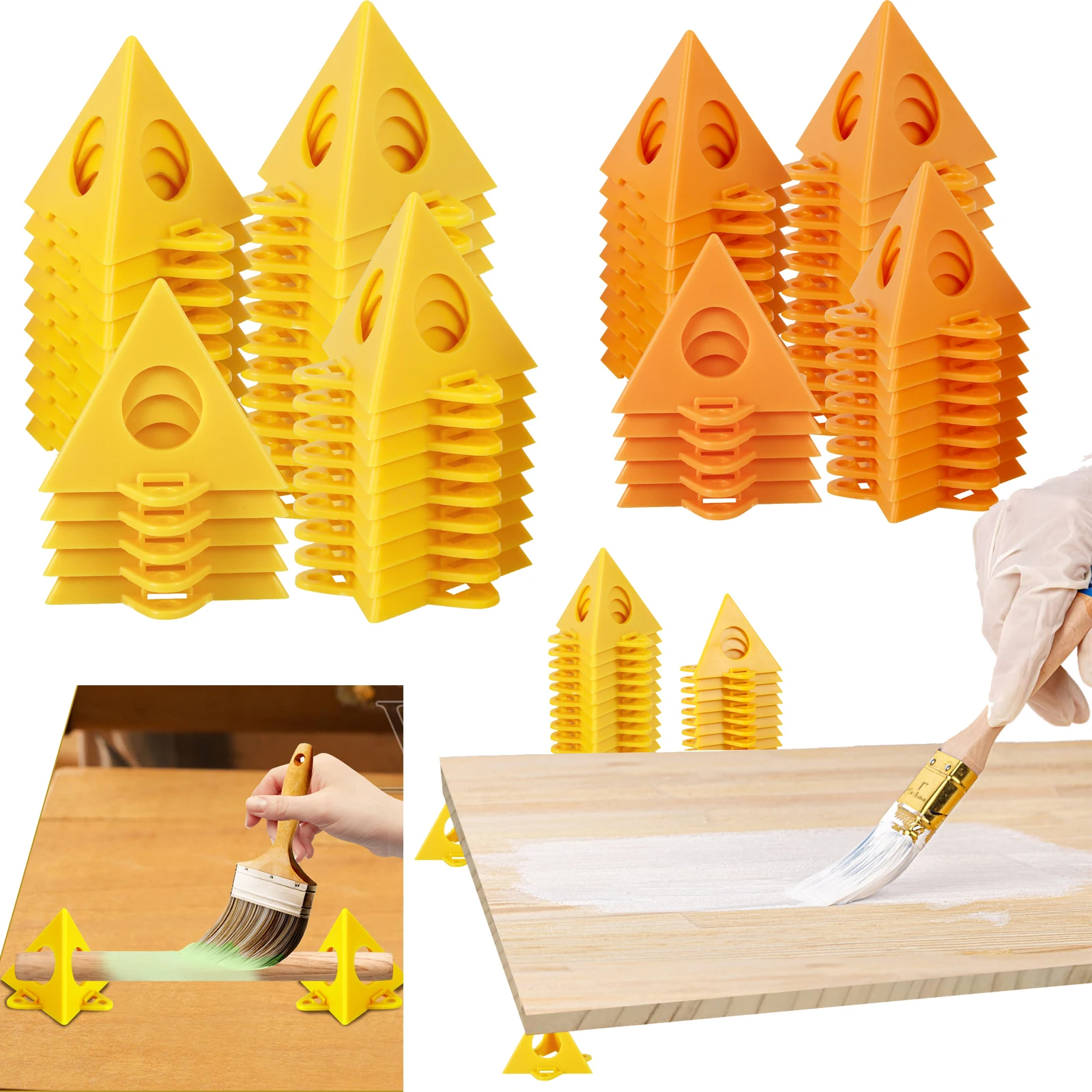 50pcs pyramide supports peinture supports, peinture pyramides, Mini cône peinture supports pour armoire peinture peintre surélevé, support sur toile