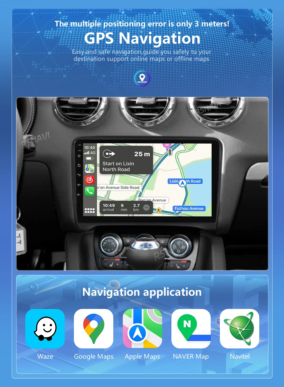 Android 16 Für Audi TT 2 8J 2006-2014 2K QLED Android Autoradio Multimedia-Videoplayer GPS AI-Sprachsteuerung CarPlay Haupteinheit 4G Stereo – Detail 10