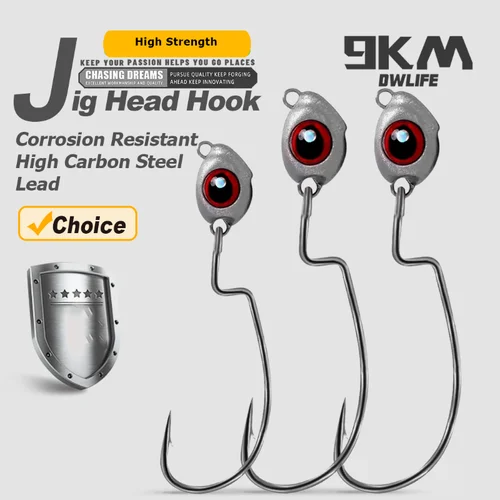 Ganchos de cabezales de anzuelo Swimbait, 10 ~ 30 Uds., pesca de lubina, cabeza de anzuelo de Texas, anzuelos EWG de agua dulce y salada, anzuelo de gusano blando para pesca
