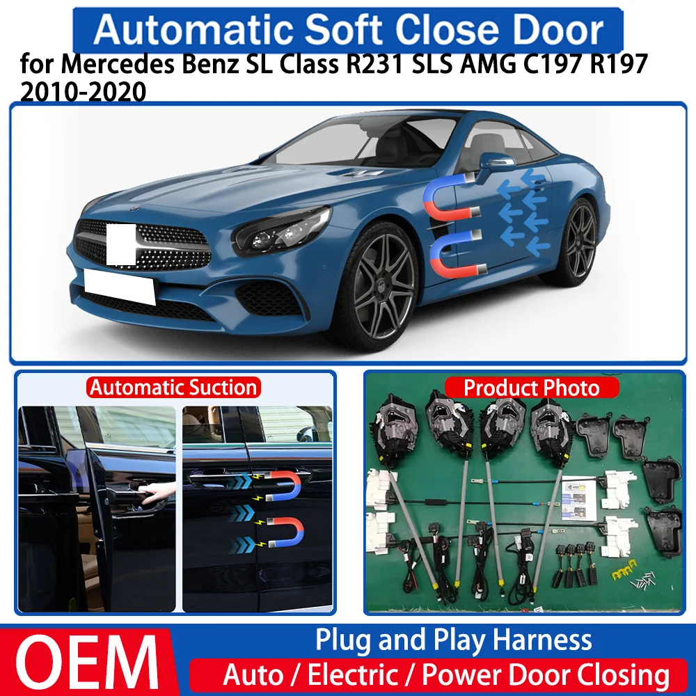 

for Mercedes Benz SL Class R231 SLS AMG C197 R197 2010-2020 Car Automatic Soft Close Door Electric Suction Auto Power Closing