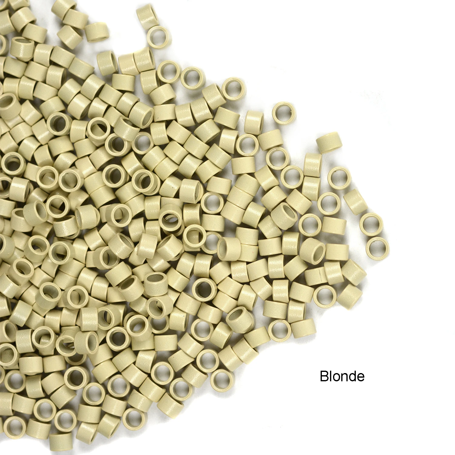 200 Pcs 4*2.8*2.8mm Micro Rings/Link/Tube/Beads for Hair Extensions Hair Beads Nano Microrings Extensions Without Silicone