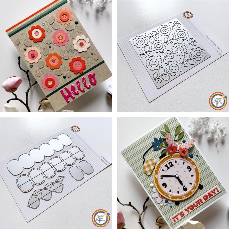 There Is Also a Pair of Small Earmuffs on Top of the Alarm Clock New Arrival 2026 Metal Cutting Die Scrap Booking DIY Decoration