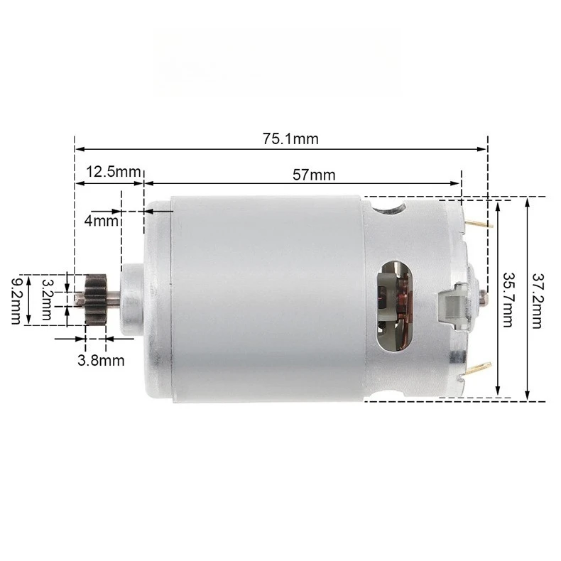 

RS550 13Teeth DC Motor 10.8V 12V 14.4V 16.8V 18V 21V 25V for BOSCH DEWALT MILWAUKEE WORX Cordless Drill Replacement Parts