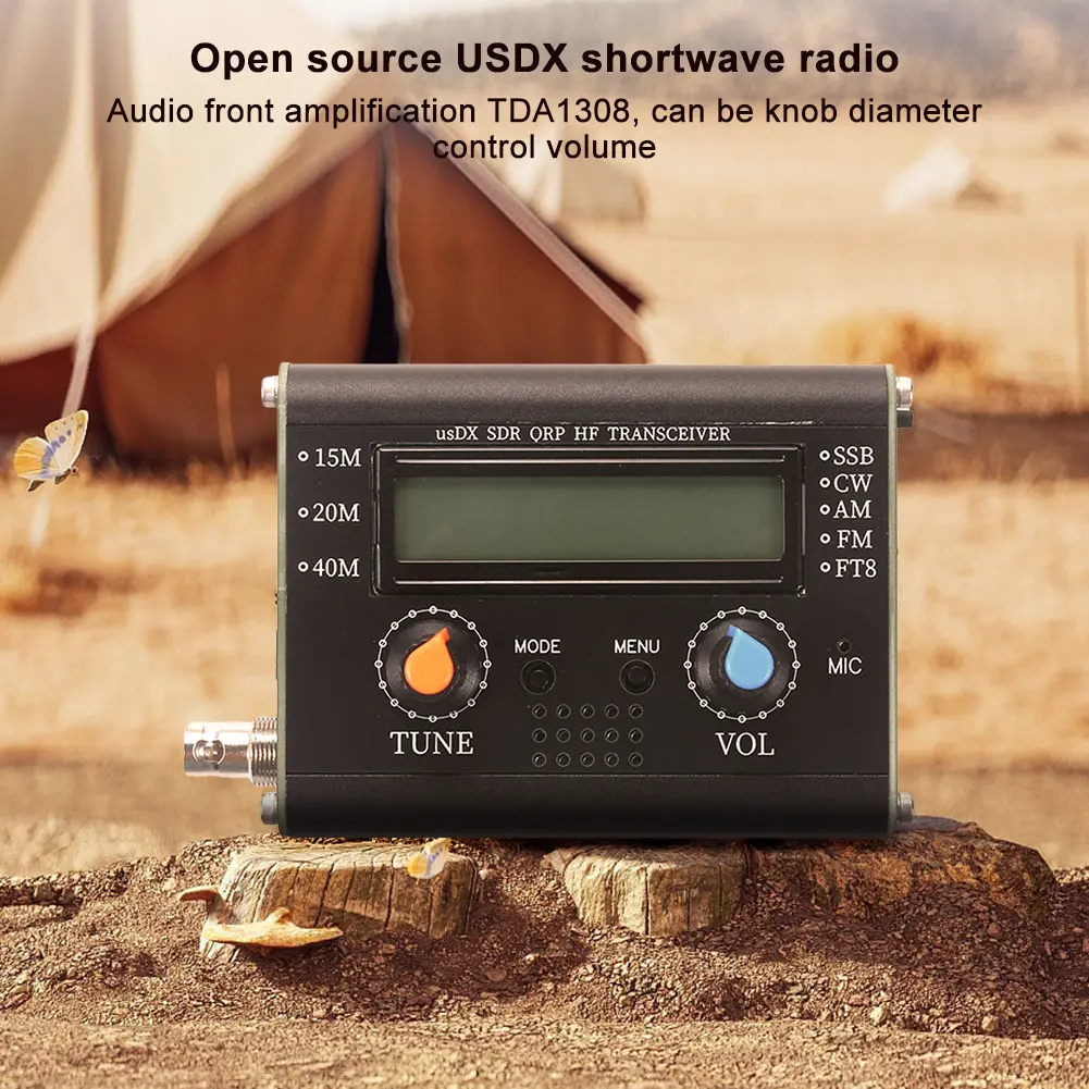 5W USDX Transceiver with Handheld Microphone 3-Band All Mode High Frequency Transceiver Radio Transceiver