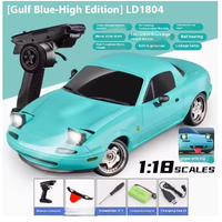 4X2 RTR LDRC LD1804 1/18 2.4G Remote Control Drift Car Brushed Motor ESC Servo Light System RC Racing Car Vehicle Assembled Toys