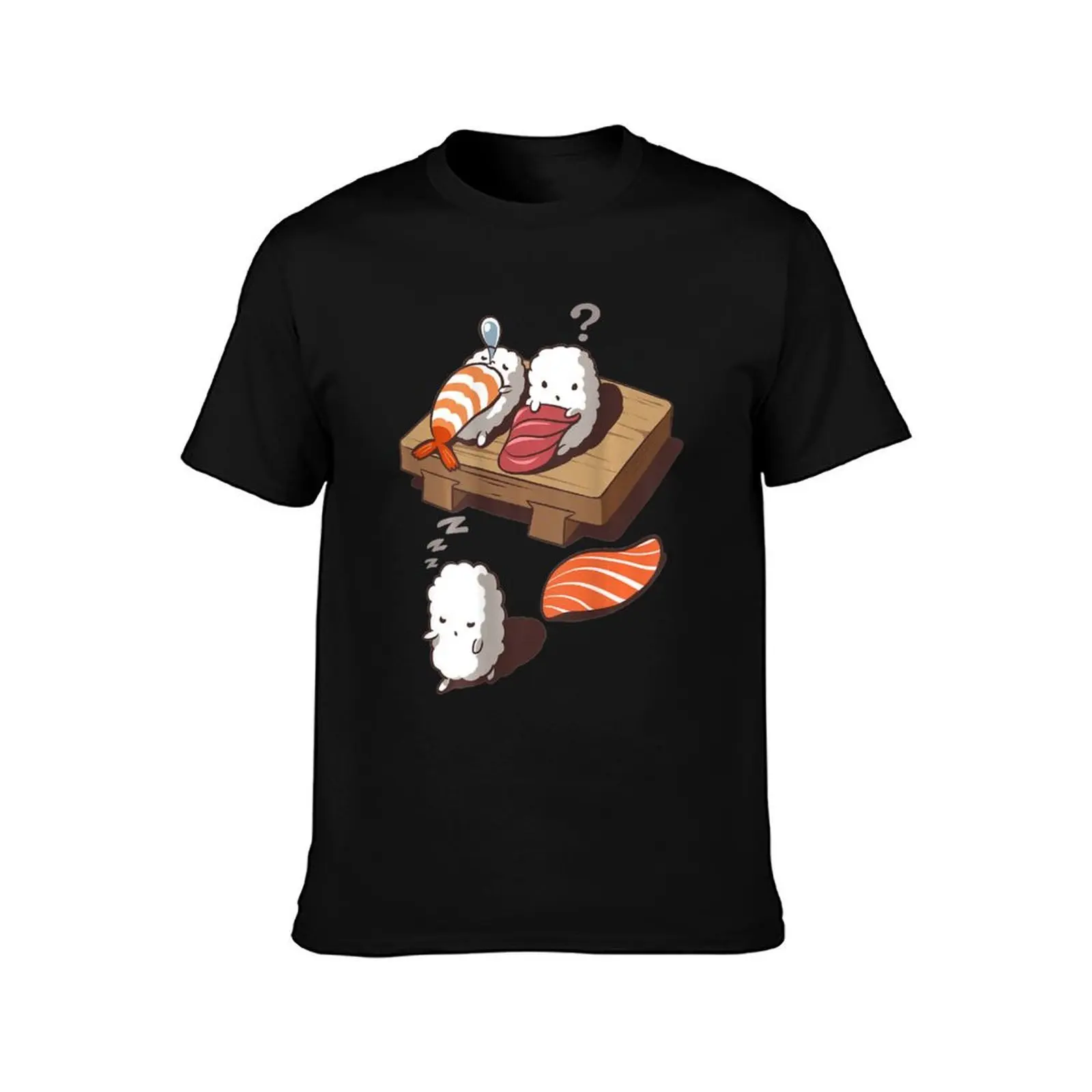 Funny Japanese Nigiri Sushi Sleepwalking T-Shirt Simple Trendy Casual T-Shirt