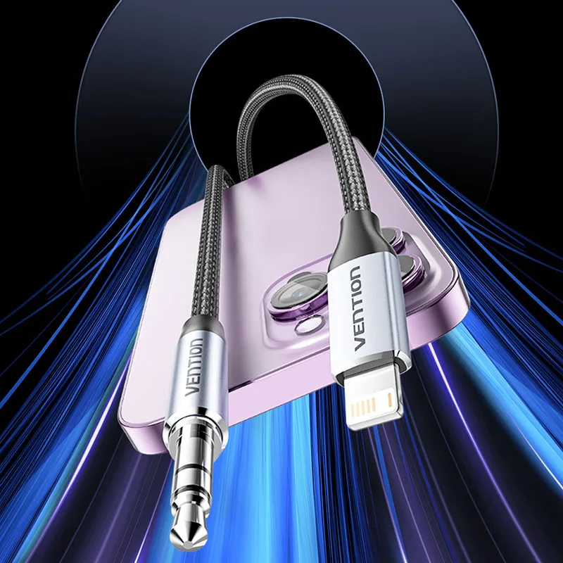 Vention البرق إلى 3.5 مللي متر محول DAC سماعة محول الصوت الفاصل آيفون 14 12 برو ماكس xr كابل مساعد ملحقات الهاتف