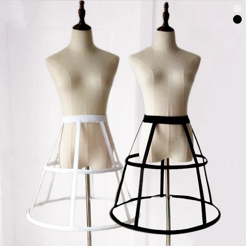 Lolita Crinoline Violence Fish Bone Bustle Adjustable Daily Tutu Skirt Cosplay Crinoline Half-Length Slip Dress Birdcage Support