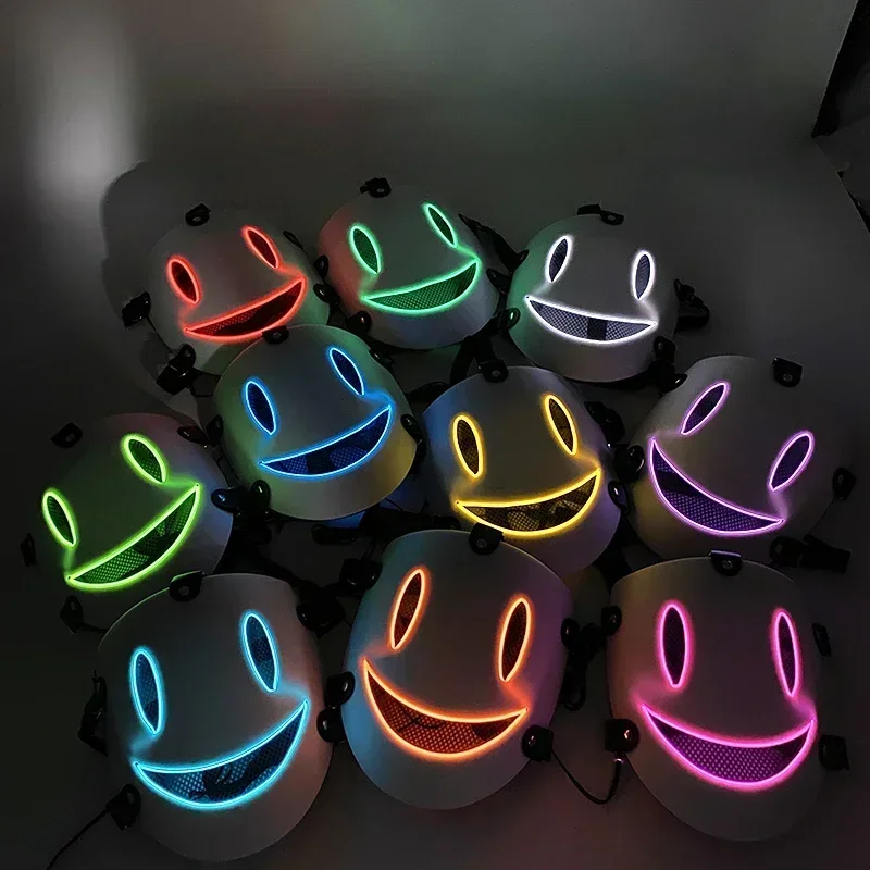 Masque LED d'invasion de grande hauteur, masque de Sniper japonais Tenkuu Shinpan, accessoires de Costume de Cosplay, masque de fête d'halloween