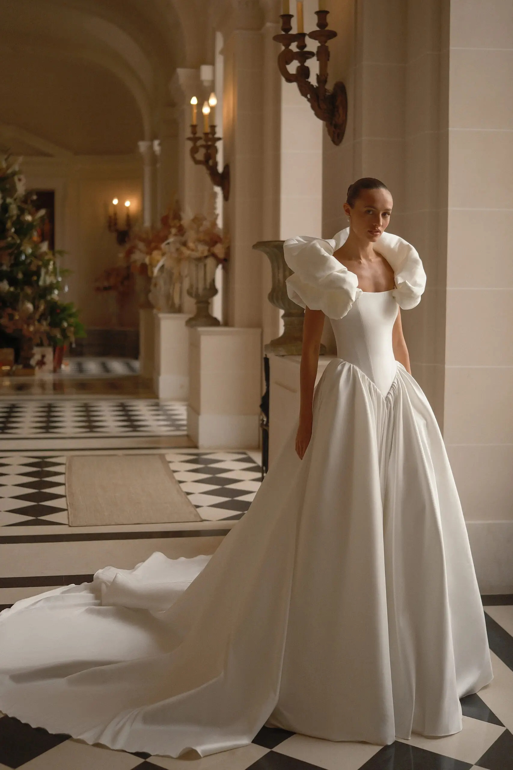 Vestido De Noiva Minimalista Vestidos Feminino Elegante Para Casamento Princesa Branco Civil Novias 2026 Tendencias Cetim Bride