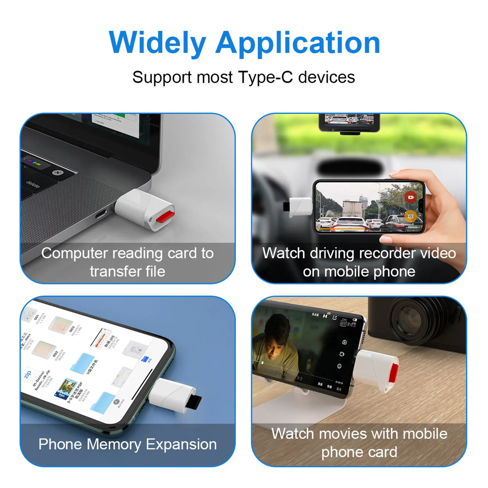 Type-C Card Reader TF/Micro-SD Card OTG Memory Transfer Card Reader