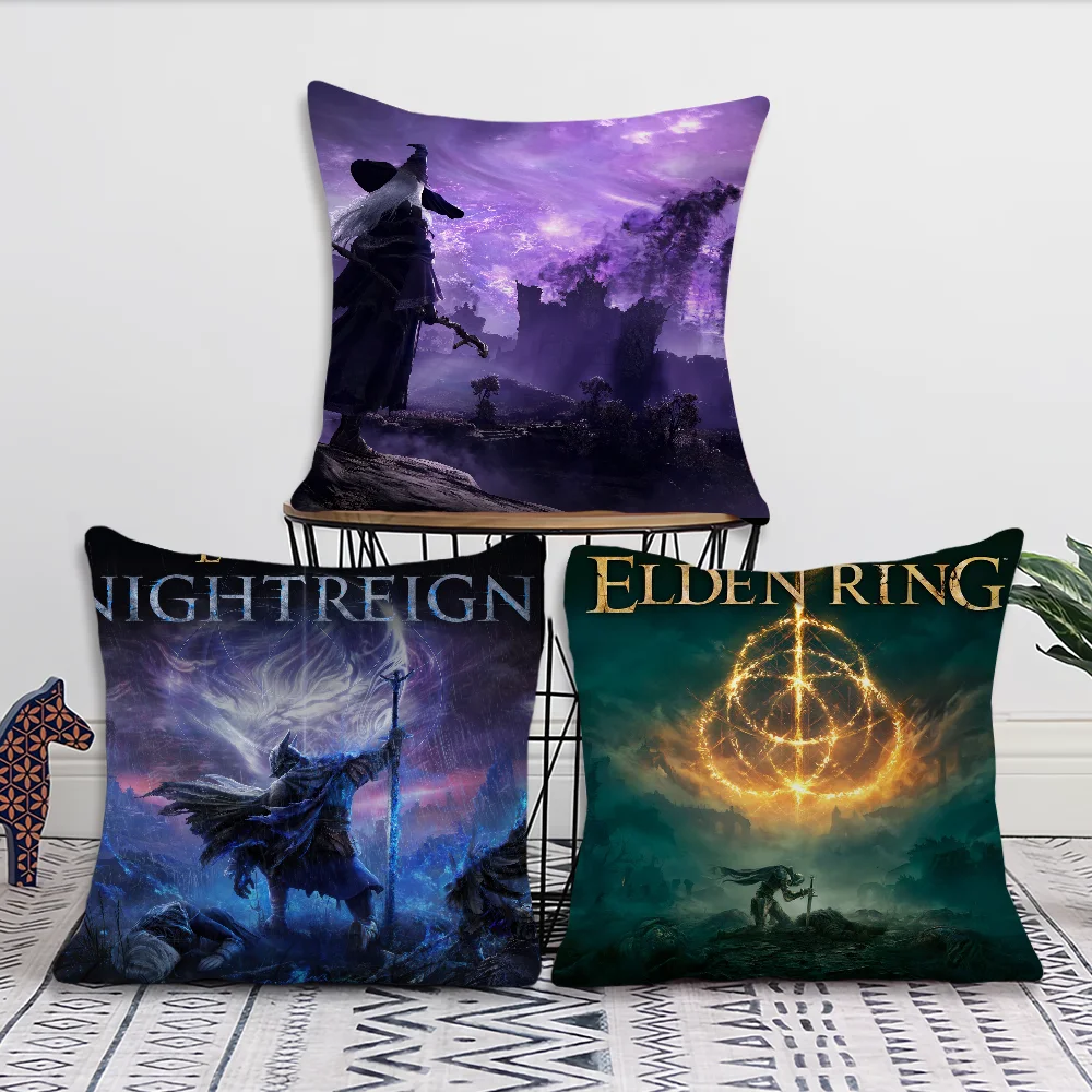 cushion cover Pillow Case Room Bedroom Game RingS Sofa E-Elden Living Backrest Car Square Headboard