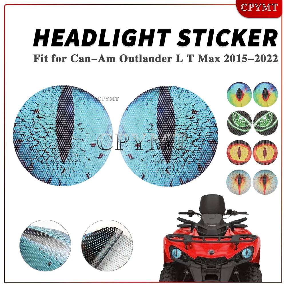 

Motorcycle Eyes Headlight Sticker Decal Headlamp Eye Guard Sticker Fit for Can-Am Outlander L T Max 450 500 570 2015-2022 Years