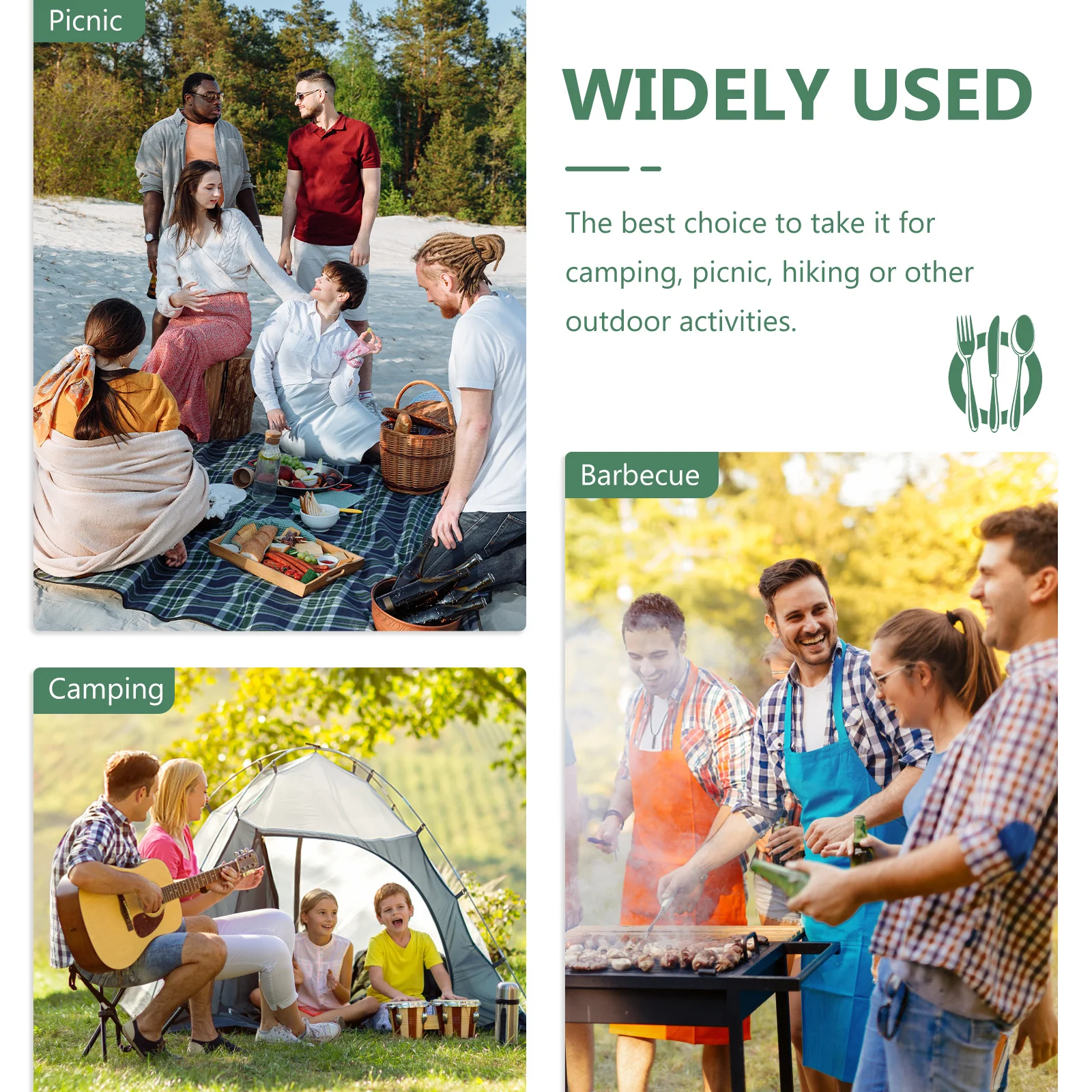 

6Pcs 3-in-1 Plastic Fork Spoon Cutter Durable Lightweight Tableware for Camping Picnic Hiking Outdoor 3-in-1 Tableware