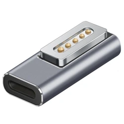 USB C PD Fast Charging Adapter Type-C Female To Magnetic1 L-tip Connector Converter Compatible for Macbook Laptop Power Supply