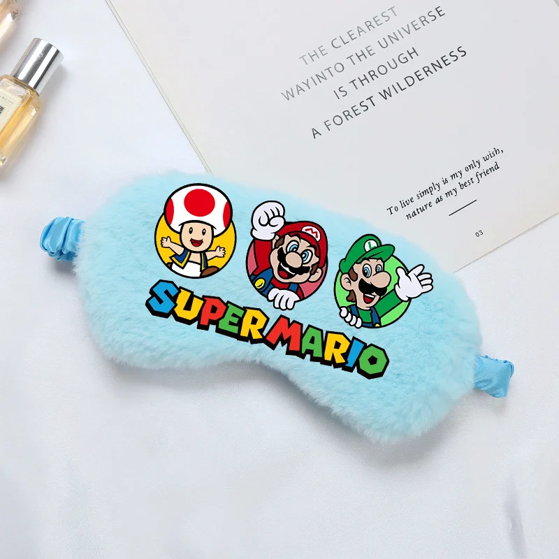 

Super Mario Bros Eye Patch Luigi Princess Peach Blindfold Cartoon Anime Character Pattern Sleep Eye Mask Sleeping Masks Gifts