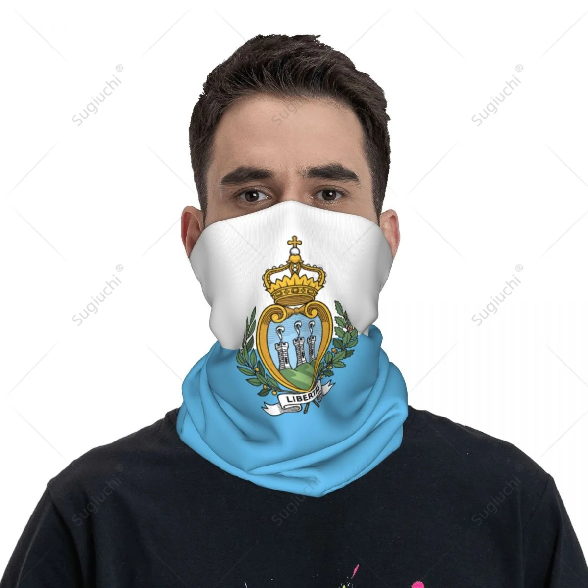 

Unisex San Marino Flag Neckerchief Scarf Neck Face Mask Scarves Neck Warmer Seamless Bandana Headwear Cycling Hiking