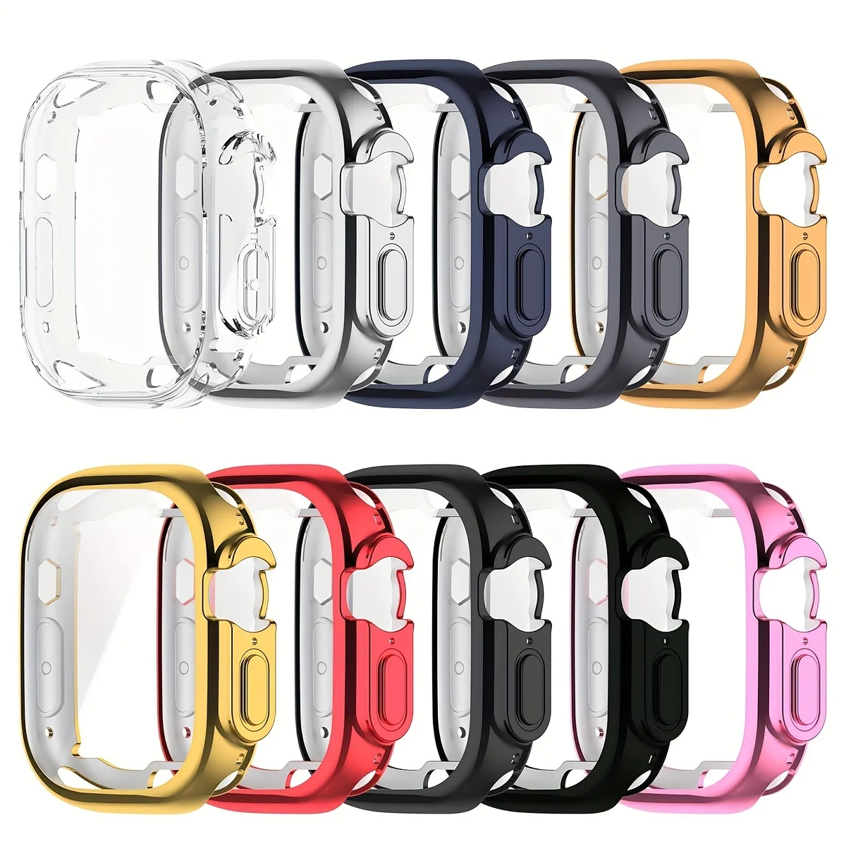 TPU Cover for apple watch series 9 8 7 6 5 4 3 SE 44mm 40mm iwatch case 41mm 45mm 42mm bumper screen protector Accessories